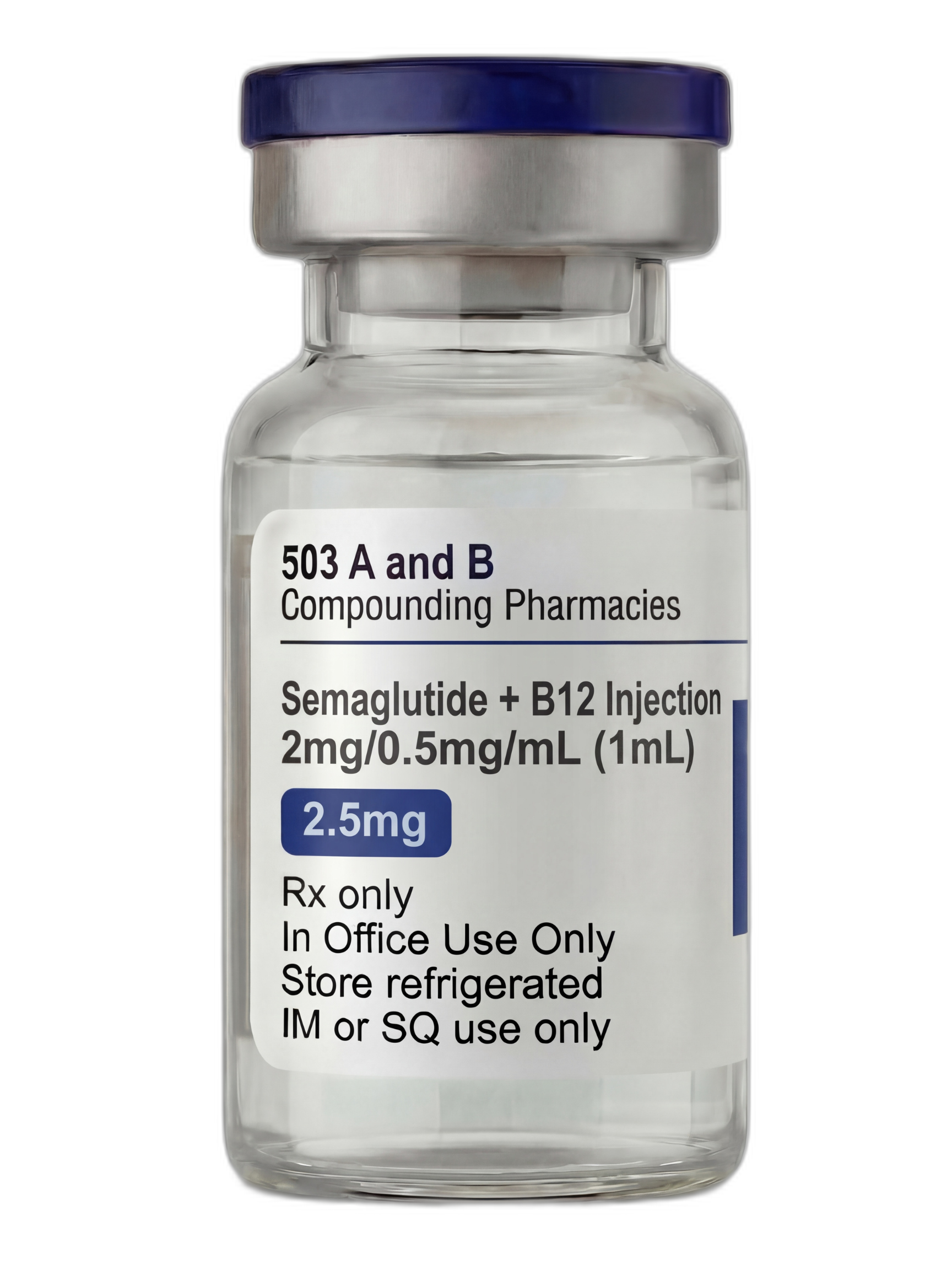 Semaglutide + B12 Injection 2mg/0.5mg/mL (1ML) pharmacy-compounded preparation