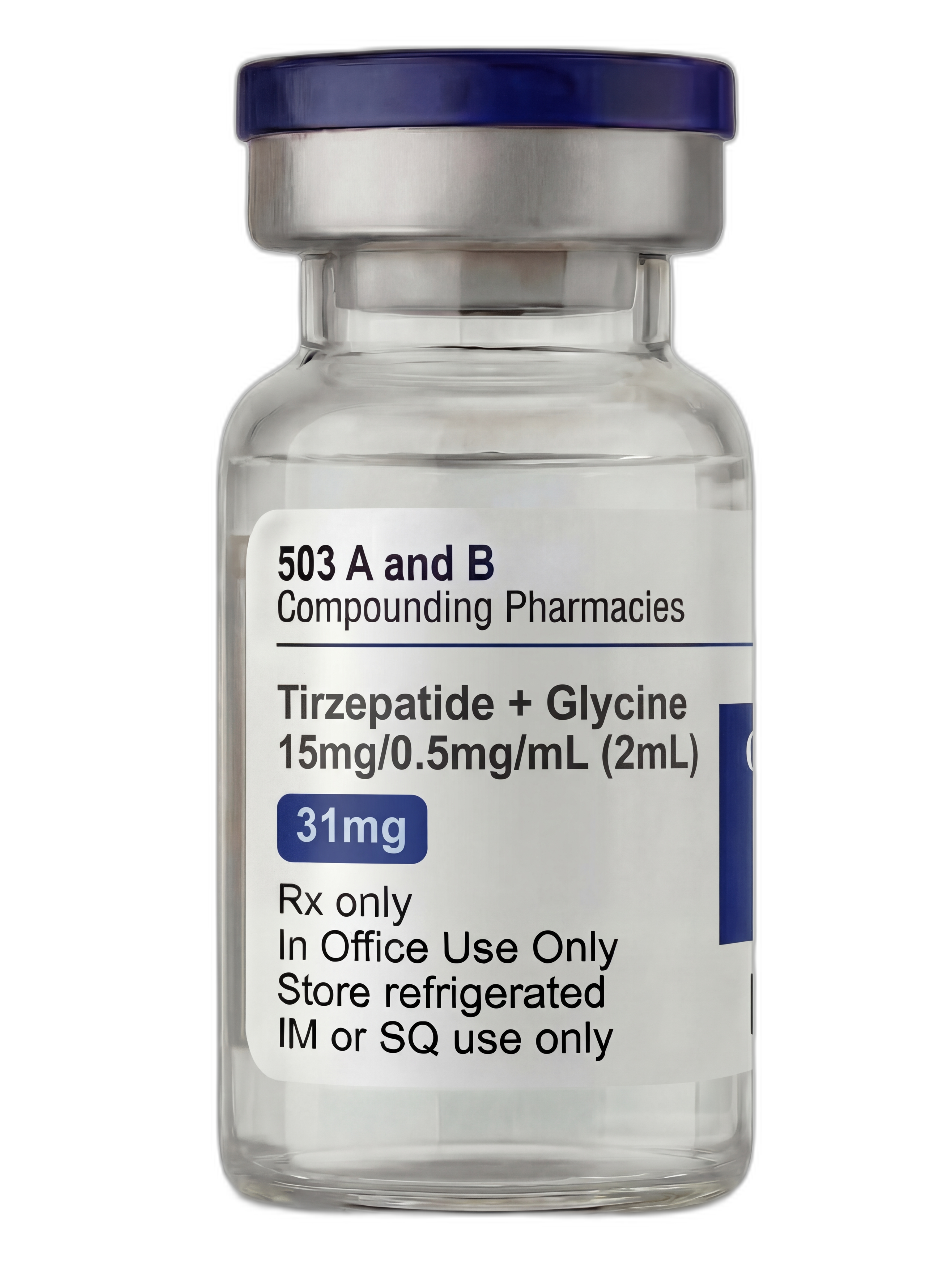 Tirzepatide + Glycine Injection 15mg/0.5mg/mL (2ML) pharmacy-compounded preparation