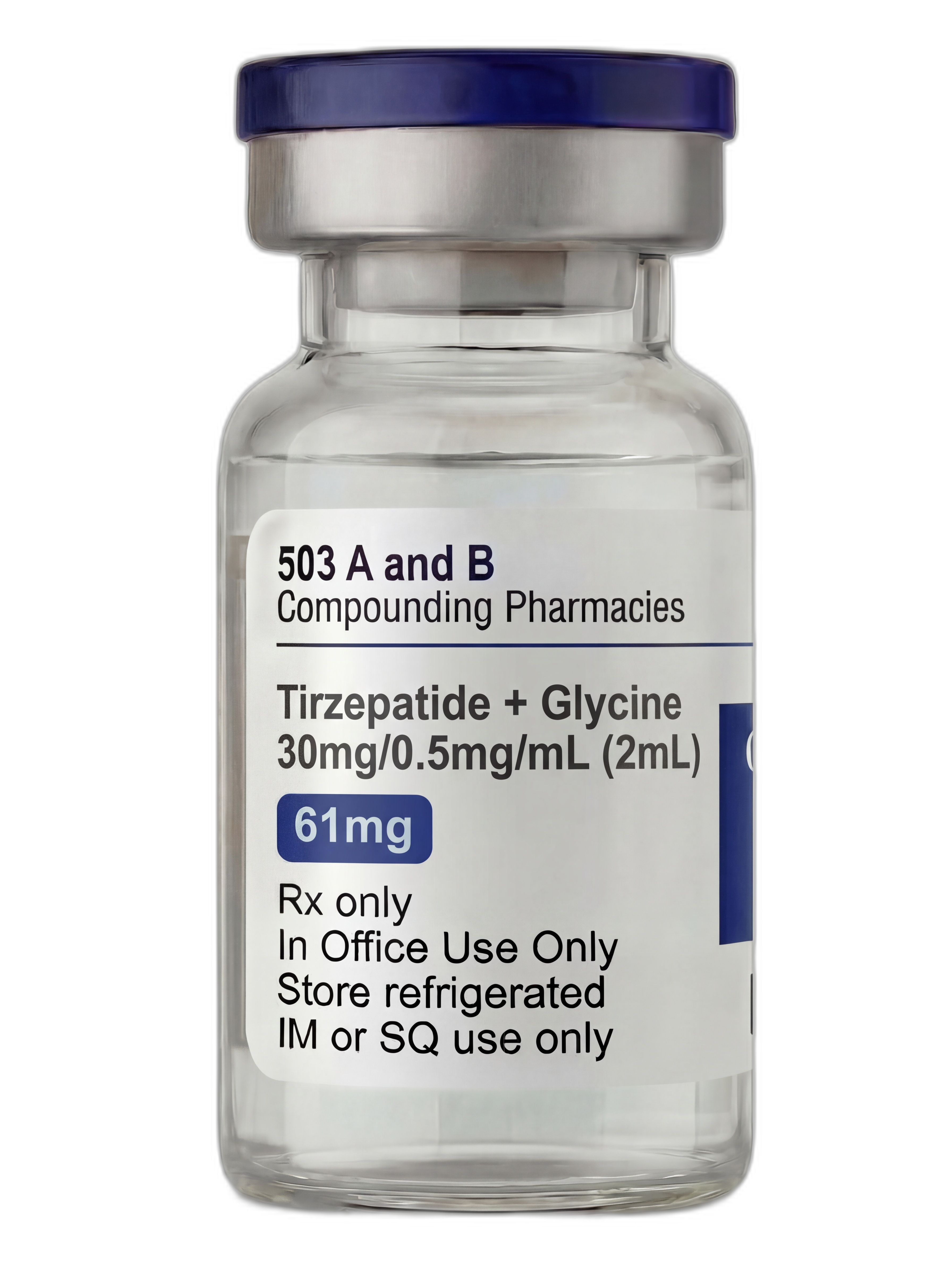 Tirzepatide + Glycine Injection 30mg/0.5mg/mL (2ML) pharmacy-compounded preparation