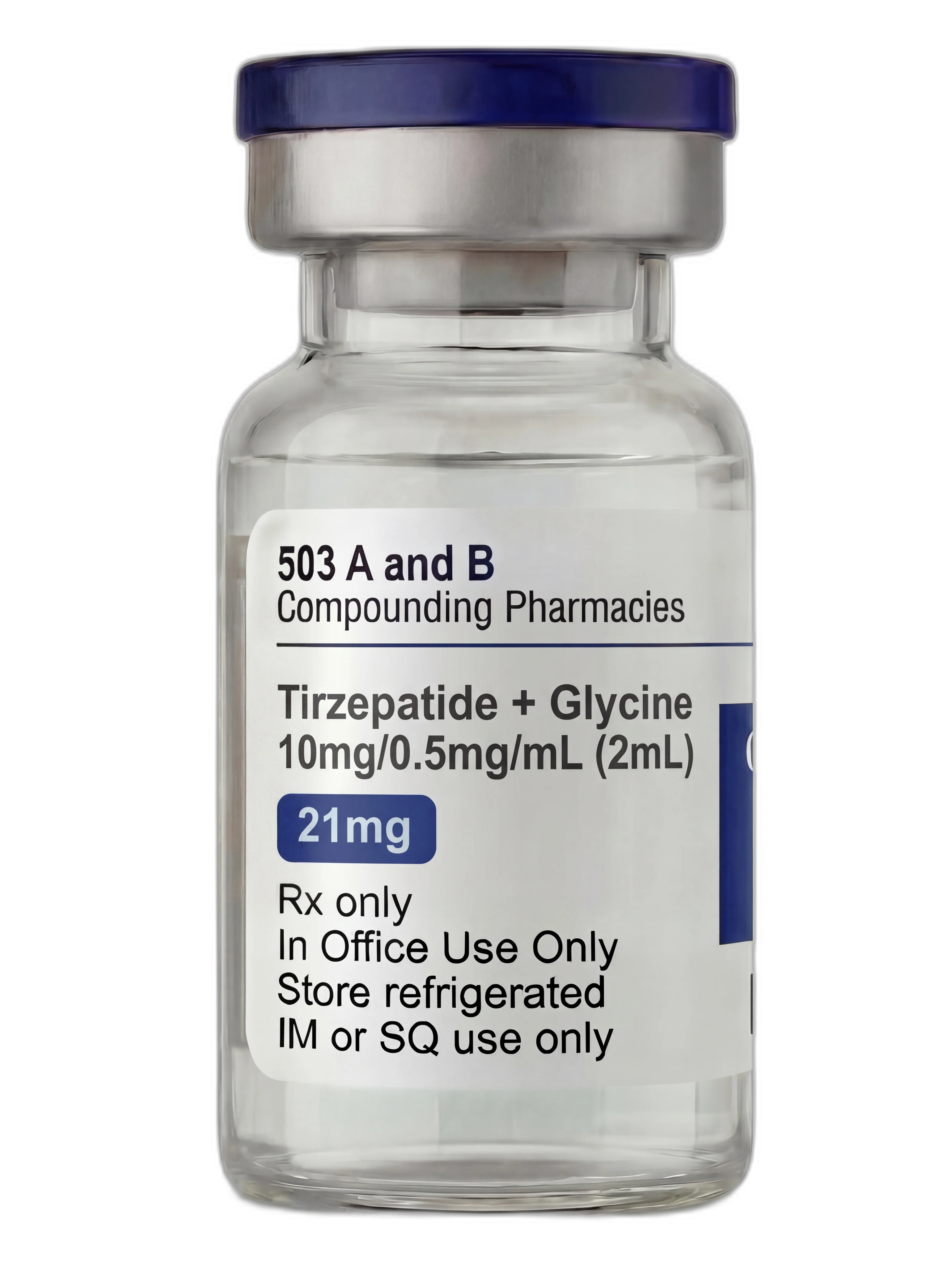 Tirzepatide + Glycine Injection 10mg/0.5mg/mL (2ML) pharmacy-compounded preparation